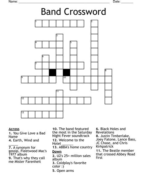 Click the answer to find similar crossword clues. . The steps band crossword clue